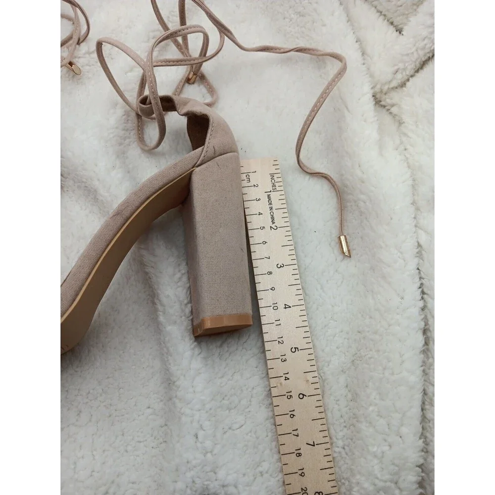 EGO Womens Beige Feather Excitee Round Toe Stiletto Heeled Sandal UK 6 M (Size8) - Picture 9 of 9